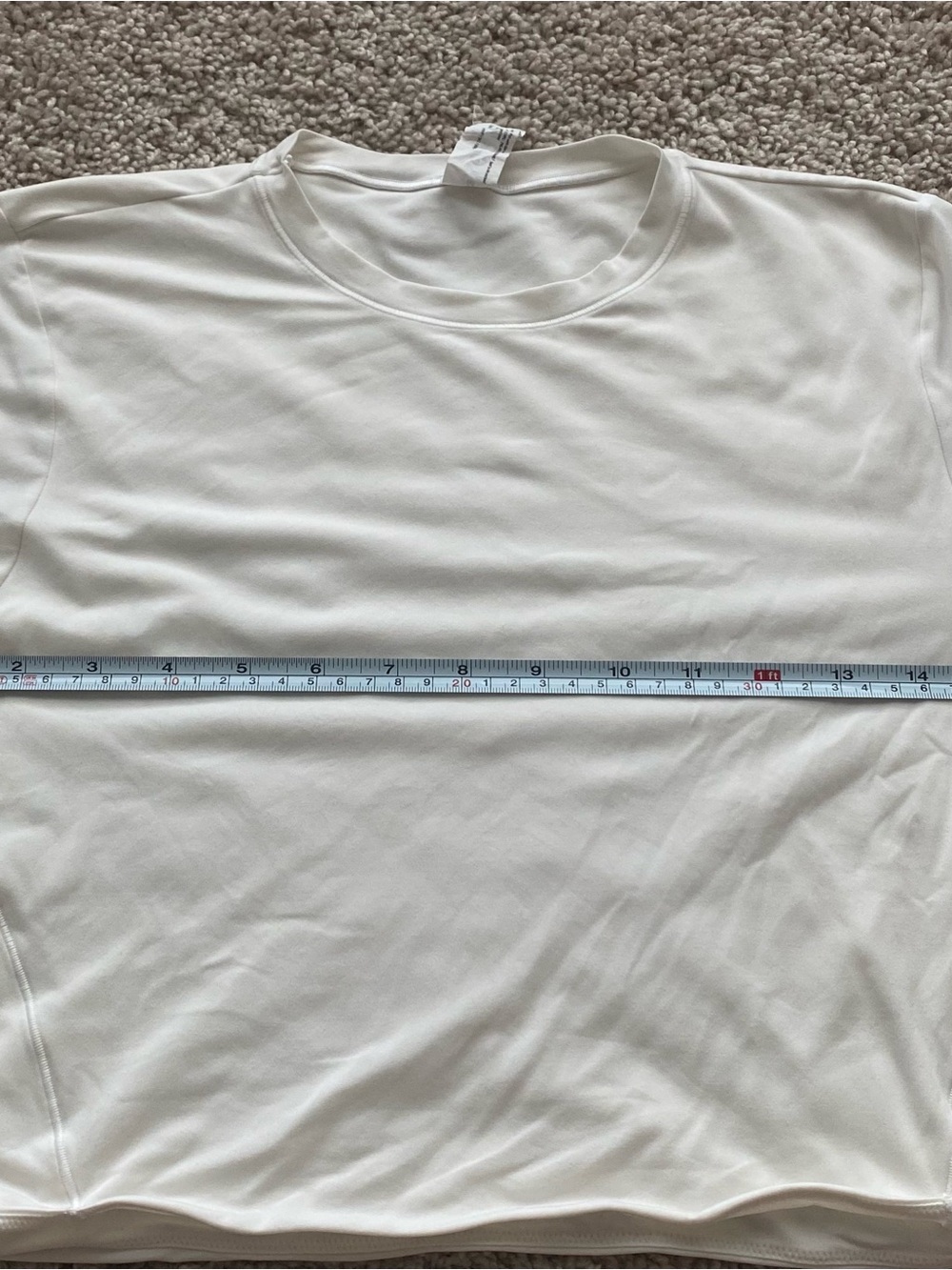 Lululemon Wundermost Ulta Soft Nulu Cropped Top Shirt White Medium 8 Med - Picture 6 of 7